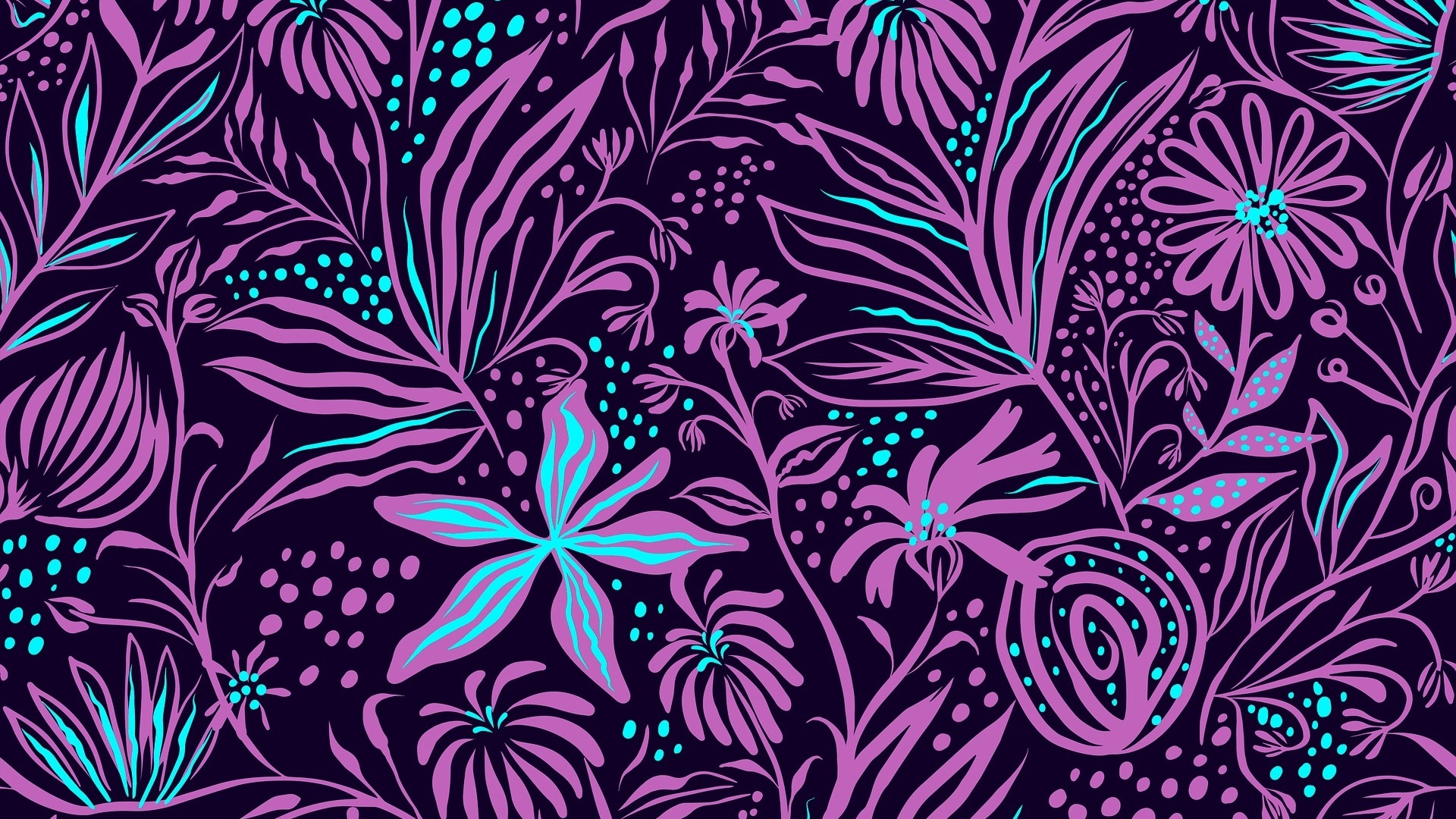 Purple Flowers Art HD Wallpaper