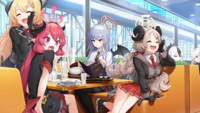 Akashi Junko Asagi Mutsuki Blue Archive wallpaper