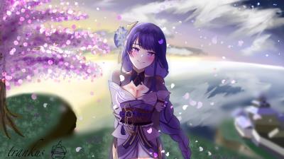 Baal Raiden Shogun Genshin Impact wallpaper