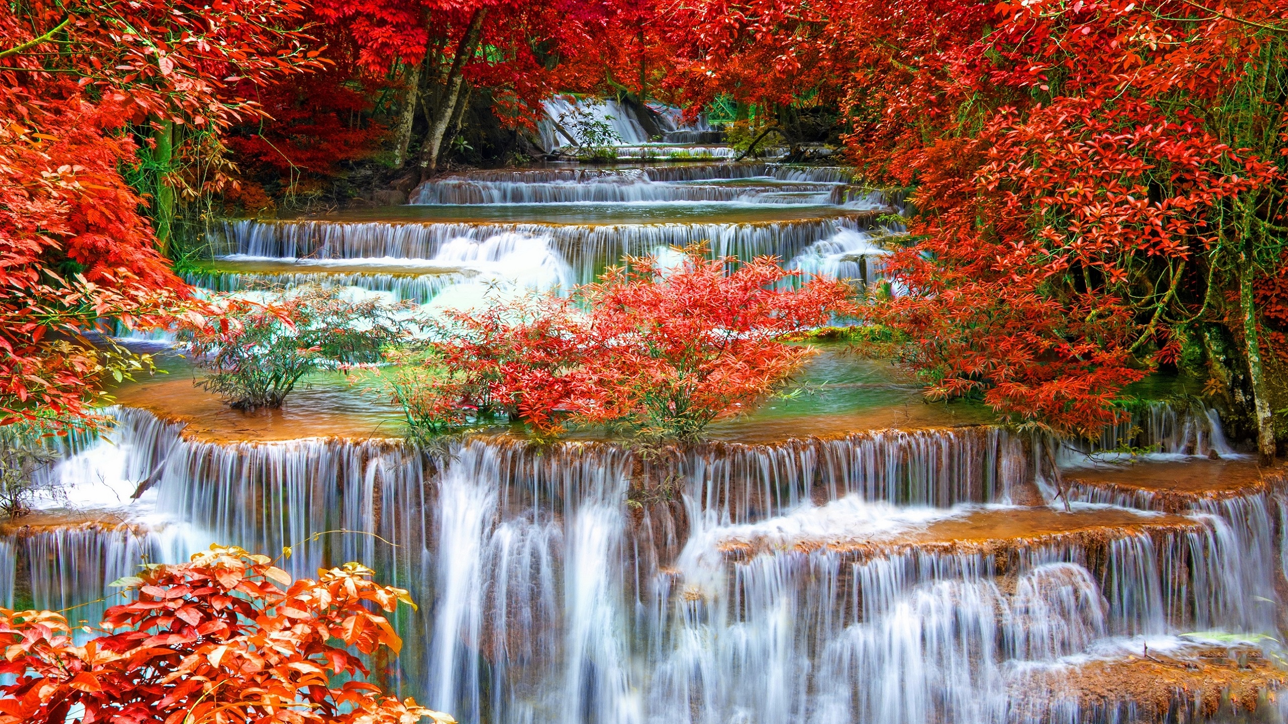 Cascading Waterfall Wallpaper