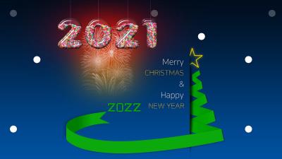 Christmas 2021 Happy New Year 2022 wallpaper