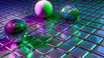 Balls cubes shapes wallpaper