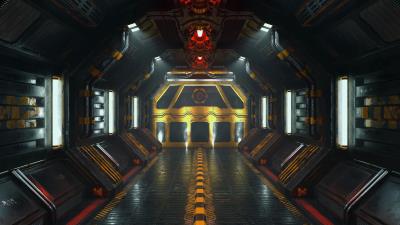 Corridor scifi 3d wallpaper