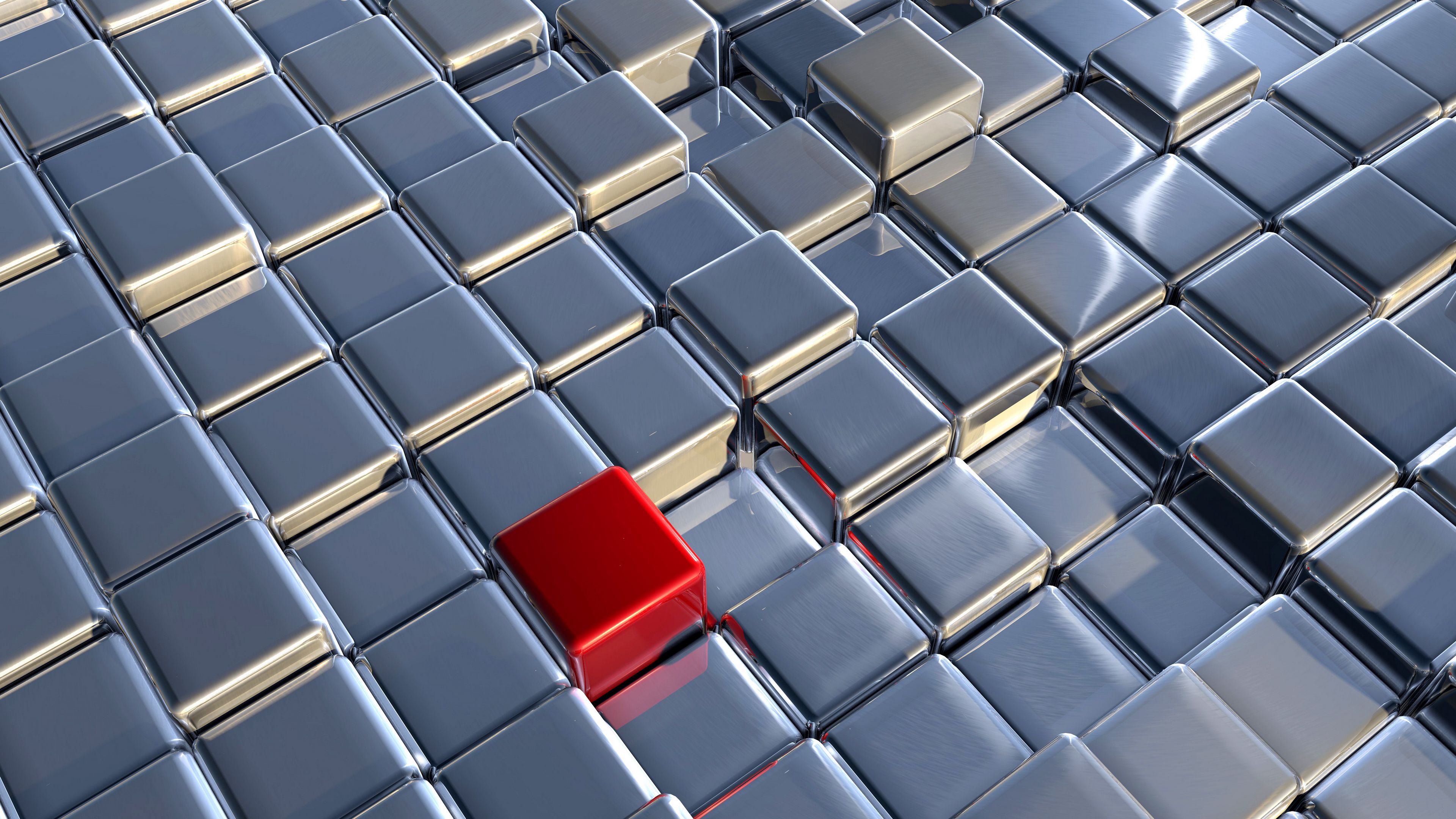 Cubes metal space Wallpaper