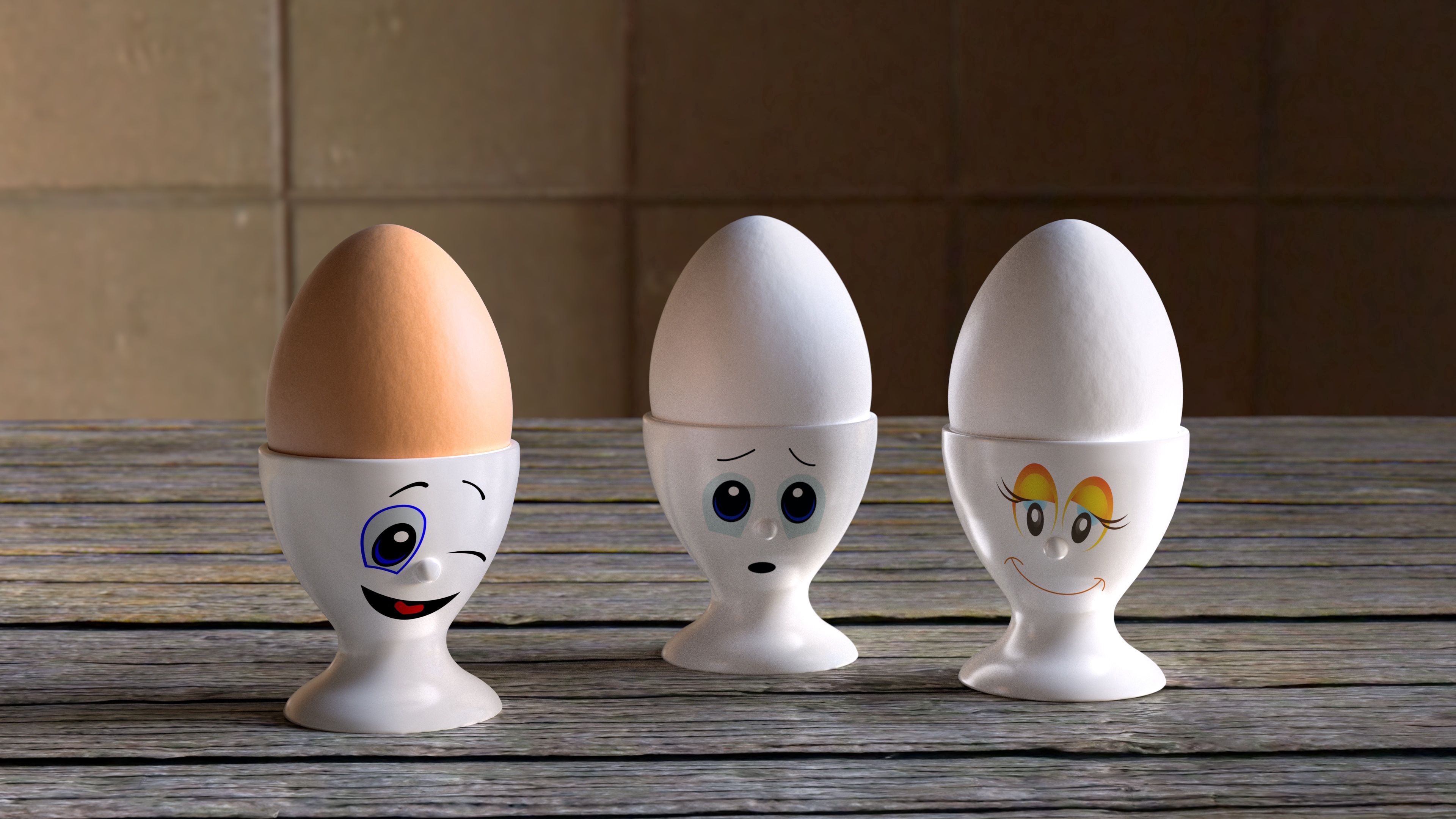 Egg smile 3d Wallpaper