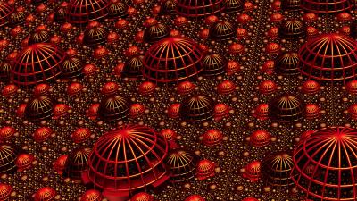 Fractal relief volume wallpaper