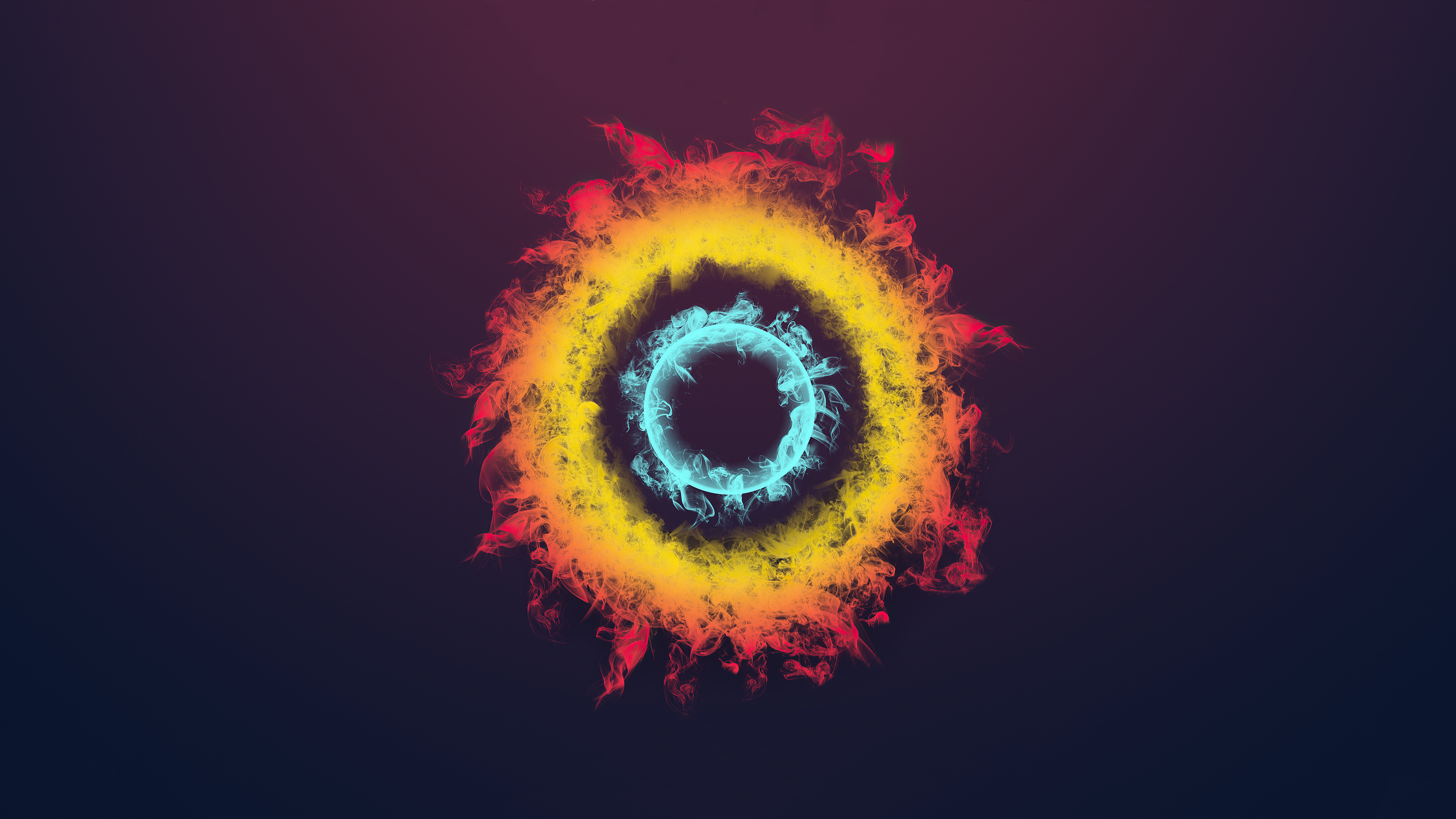 Fire circle abstract 4k uq 2560x1440 Wallpaper