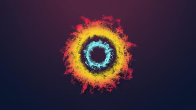Fire circle abstract 4k uq 2560x1440 wallpaper