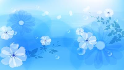 Blue Flowers Abstract 2k wallpaper