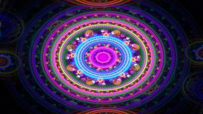 Abstract Circles Spiral Psychedelic 2k wallpaper