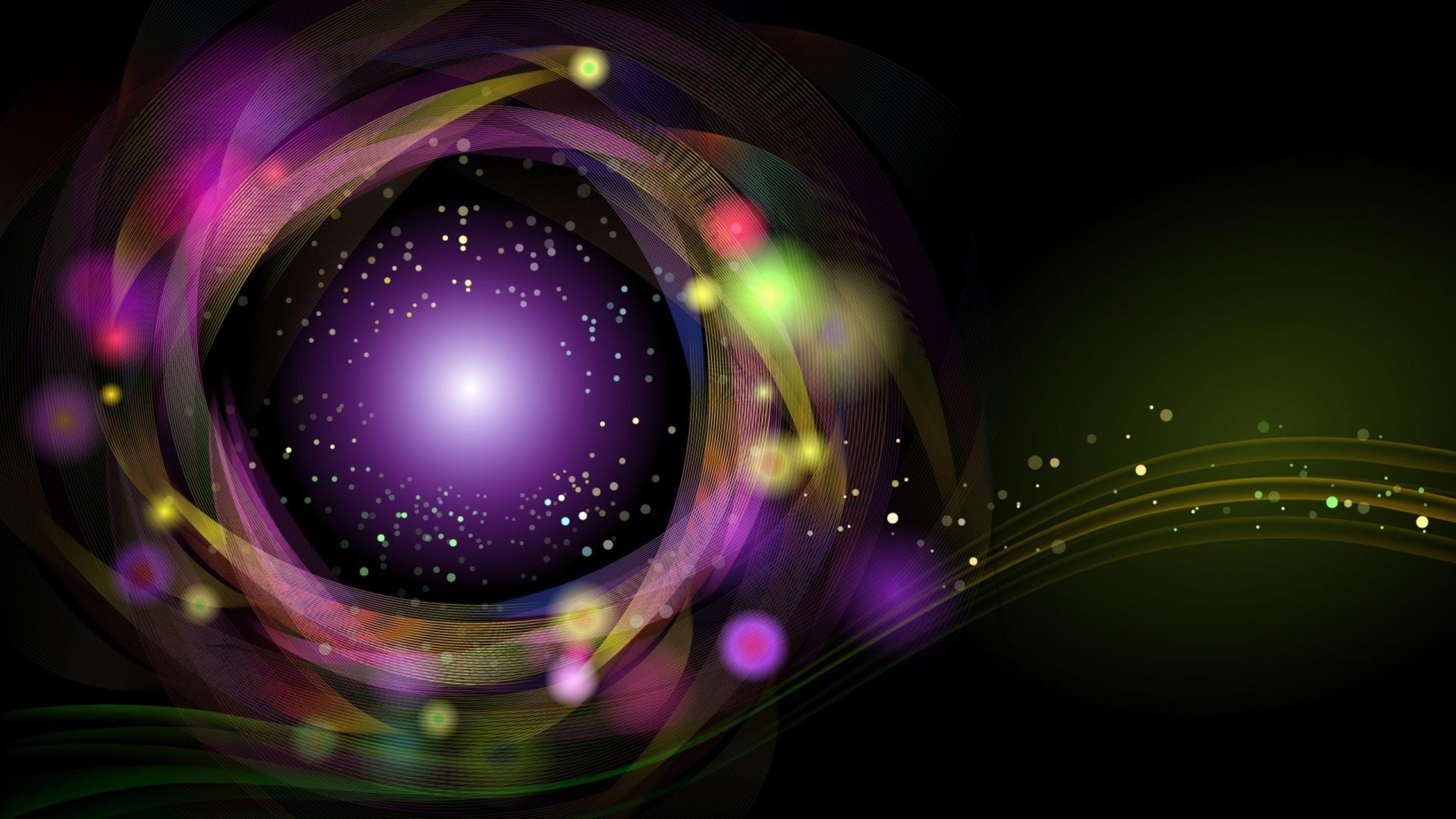 Abstract circles lines dark 4k wallpaper Wallpaper