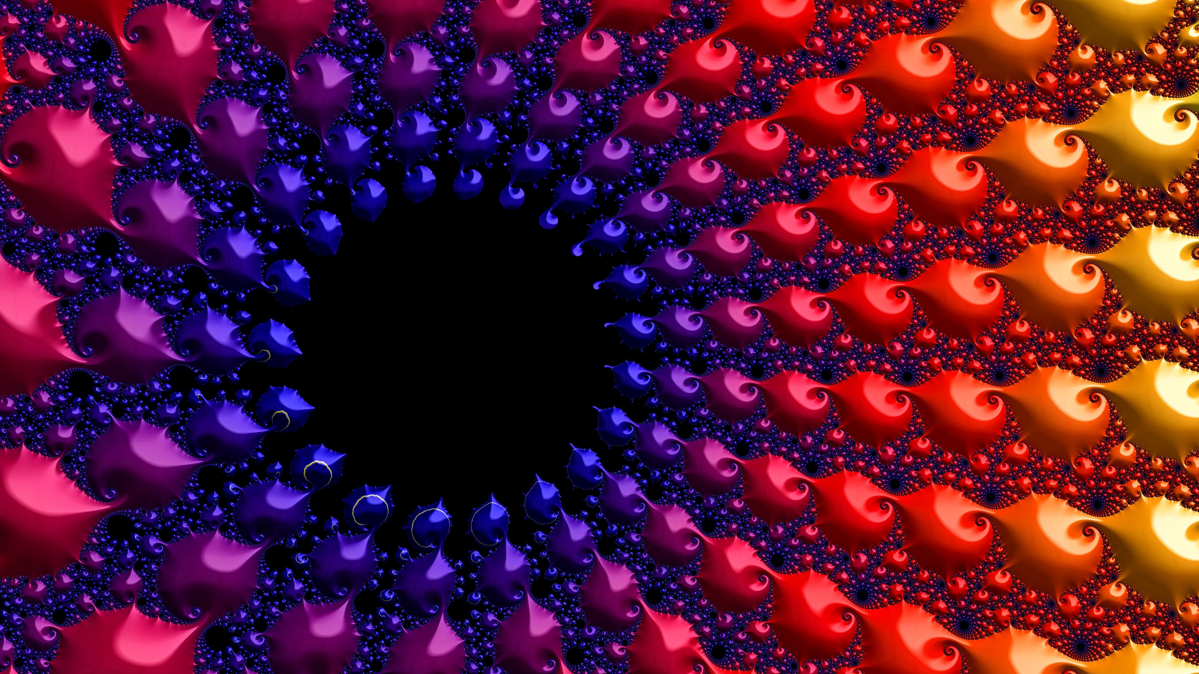 Abstraction fractal immersion shapes Wallpaper