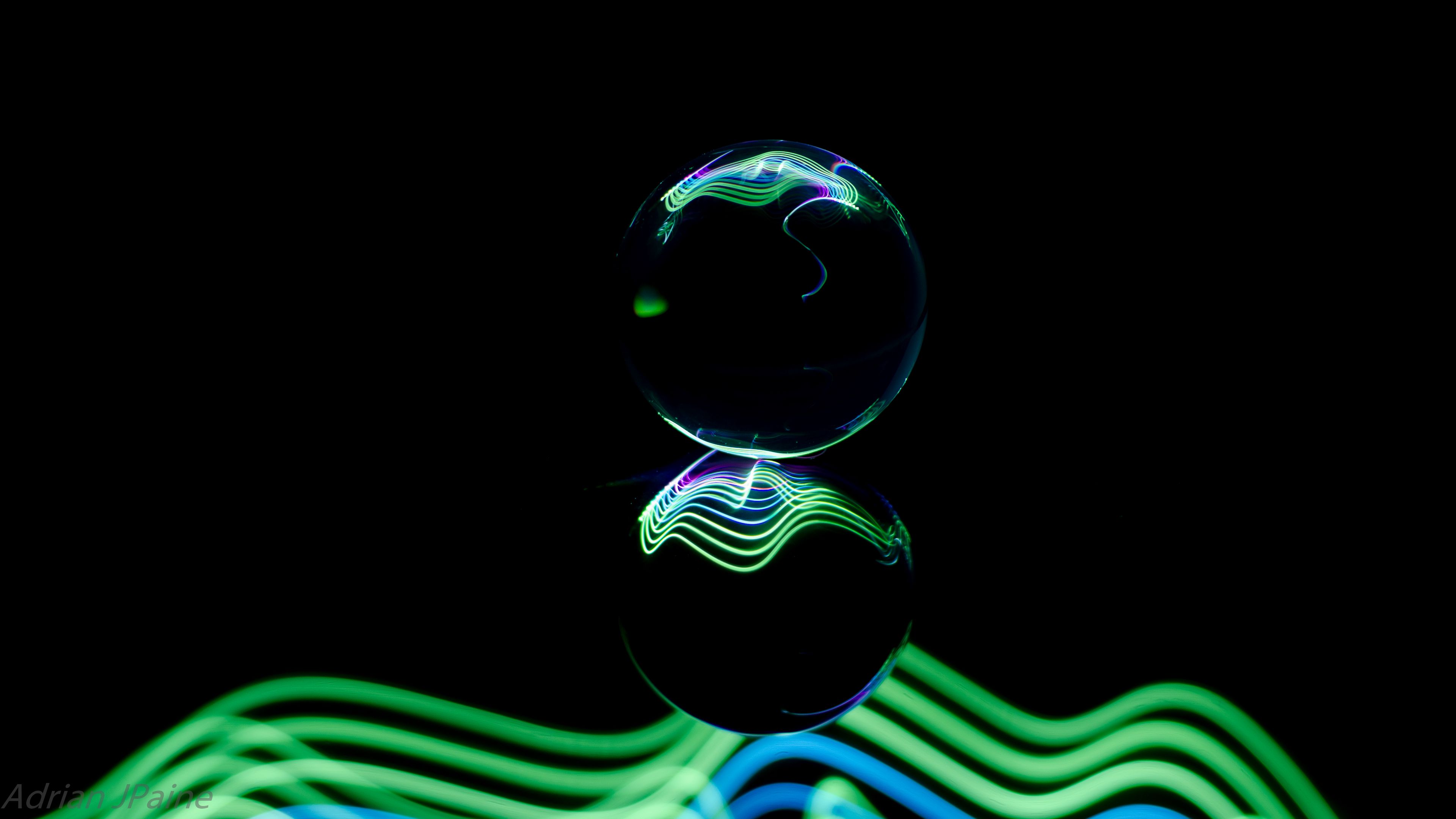 Ball wavy neon Wallpaper