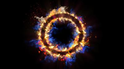 Flame circle 3d abstract 5k eg 5120x2880 wallpaper