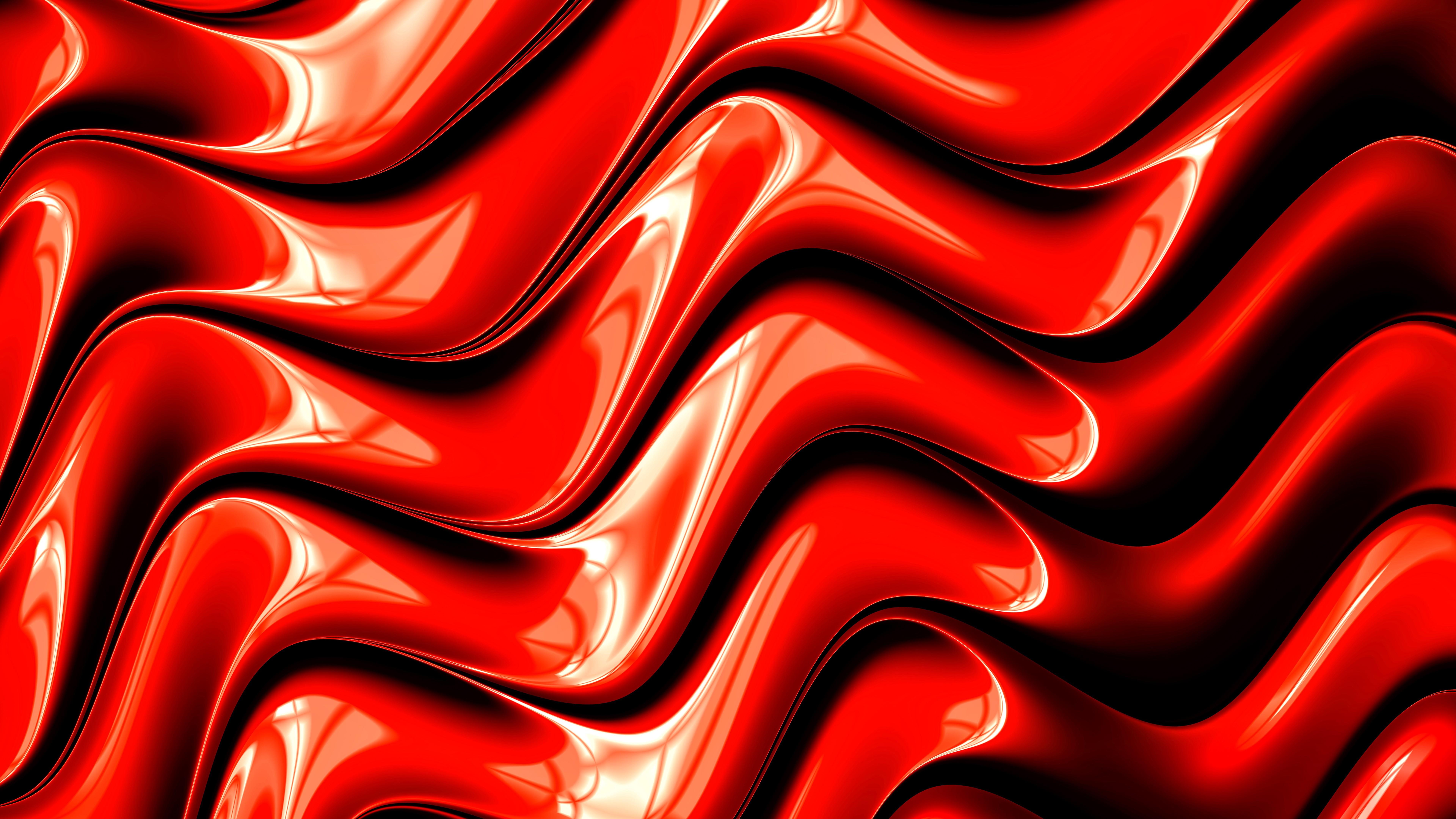 Blood red fractal surface 8k Wallpaper