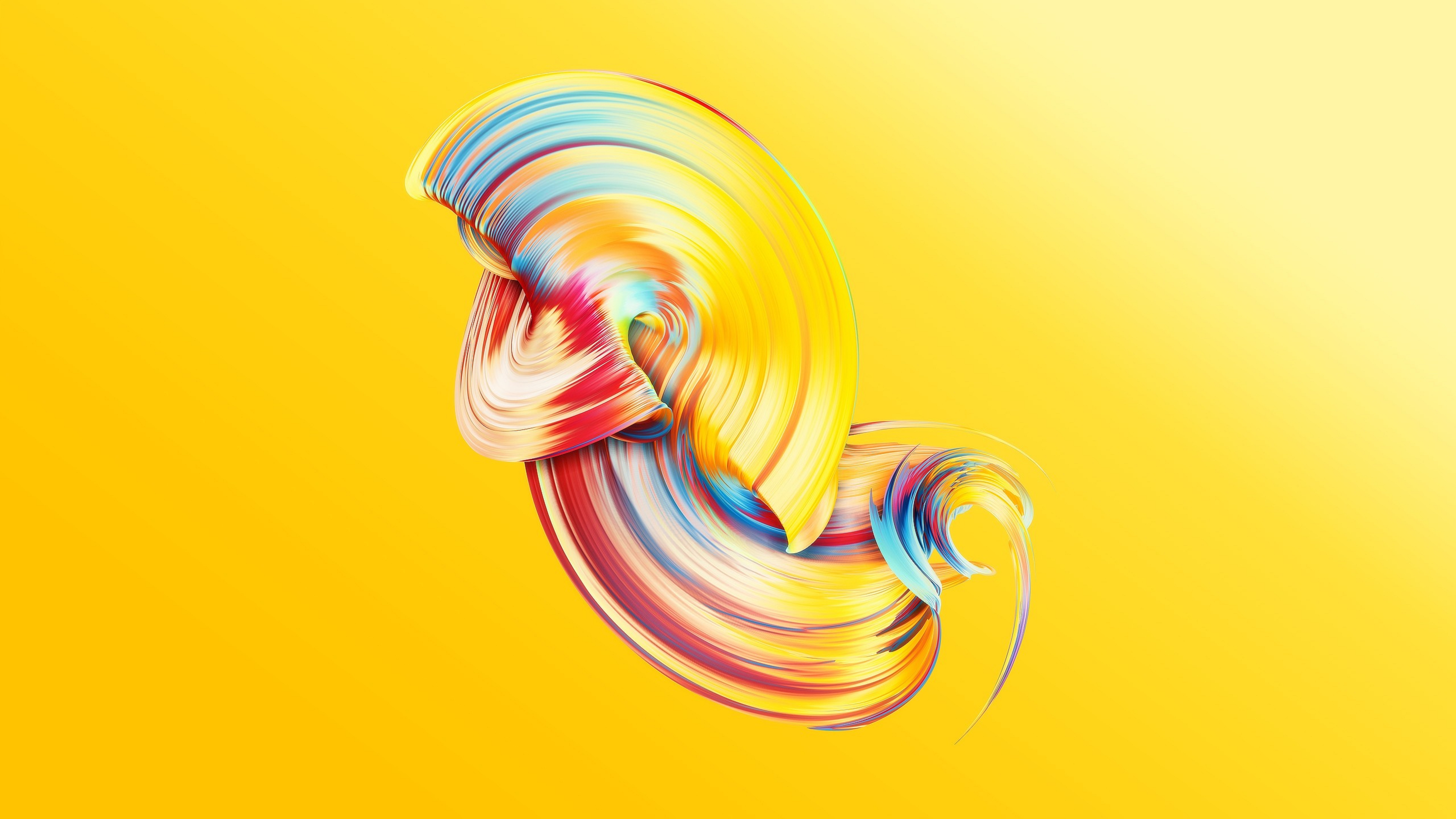 Paintwave Yellow 8K Wallpaper