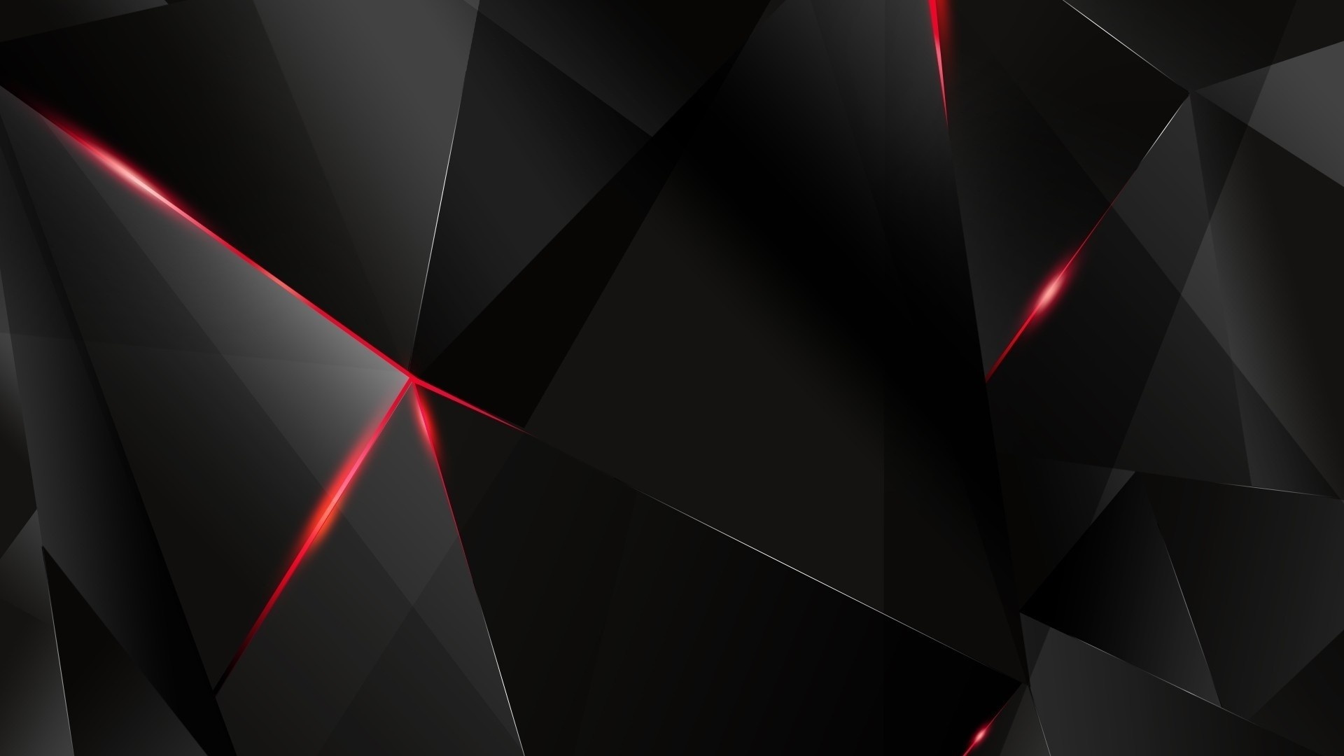 Black Shapes And Red Light HD Wallpaper