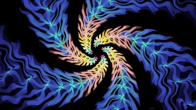 Blue Color Tails Abstract wallpaper