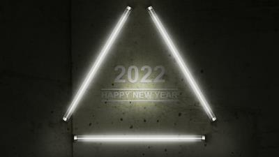 Fluorescent Light New Year 2022 wallpaper