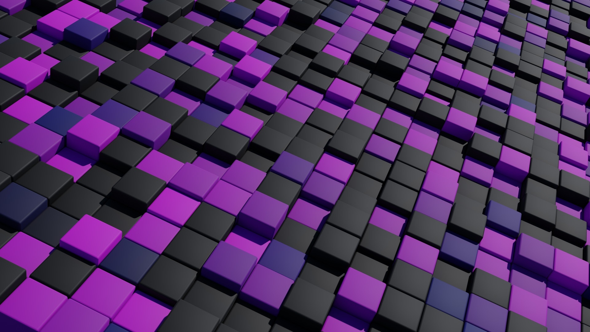 Purple Squares Abstract 3d Shapes Wallpaper