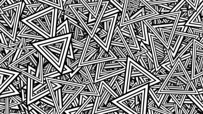 Triangles Art Art Deco Black White wallpaper