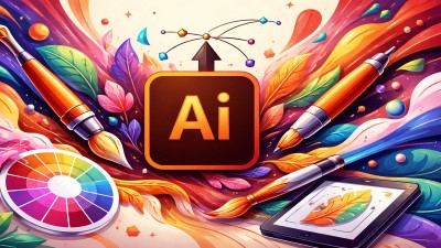 Adobe Illustrator vector design interface
