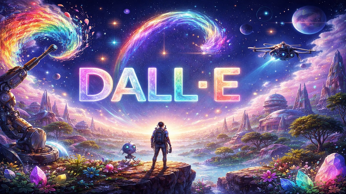 DALL·E AI image generator creating digital artwork from text prompt