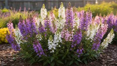 Healthy Angelonia plant with green leaves in a garden