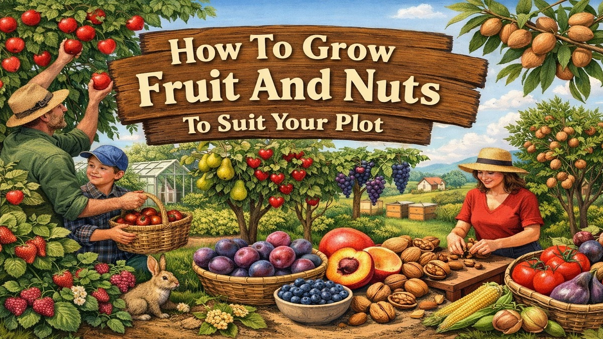 Growing fruit and nut trees suited to garden size, soil conditions, and climate