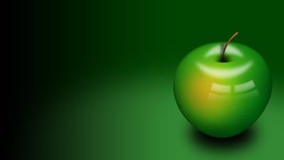 Apple Fruit Artwork Green wallpaper