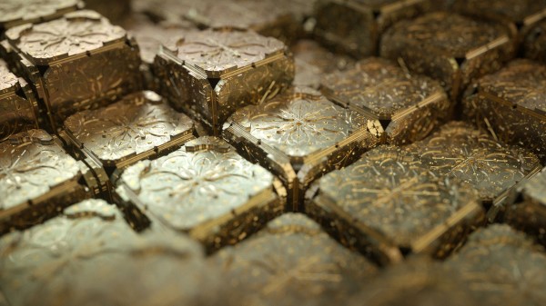 Cube Gold Pattern wallpaper