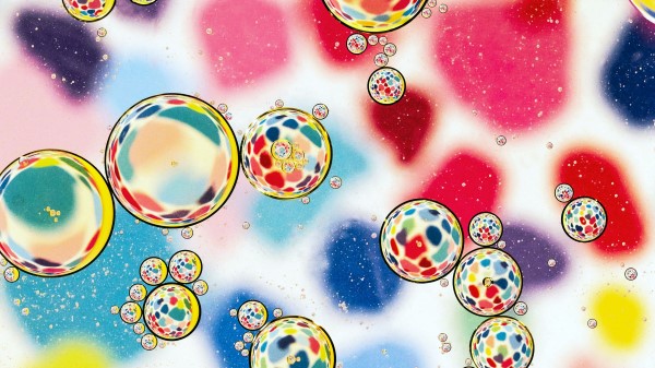 Bubbles Colorful Water Wallpaper