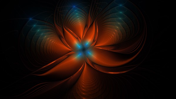 Fractal Glow Abstraction Wallpaper