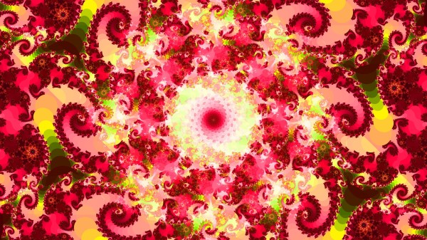 Fractal Patterns Spiral Wallpaper