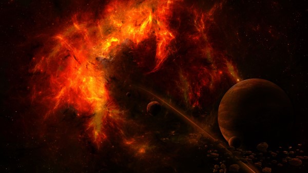 Nebula Cloud Fire Wallpaper