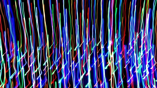 Neon Wavy Multicolor Wallpaper