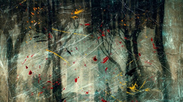 Paint Glass Silhouette Wallpaper