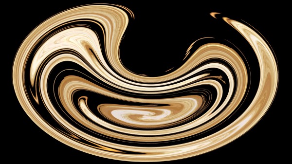 Twisted Form Circle Gold Wallpaper