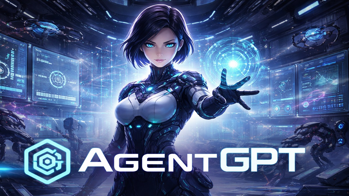 AgentGPT interface showing autonomous AI agent workflow and task execution