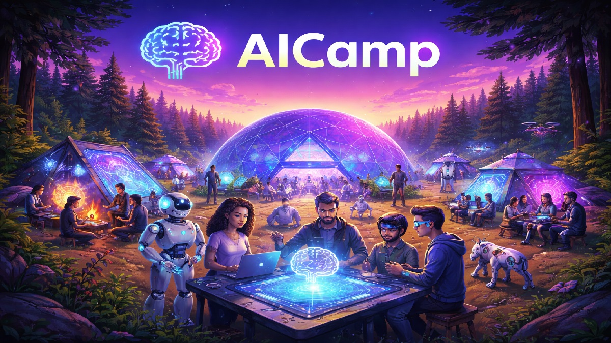 AICamp AI workspace dashboard showing multi-model collaboration and workflow automation interface