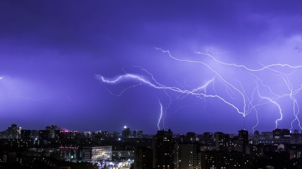 Lightning City Sky wallpaper