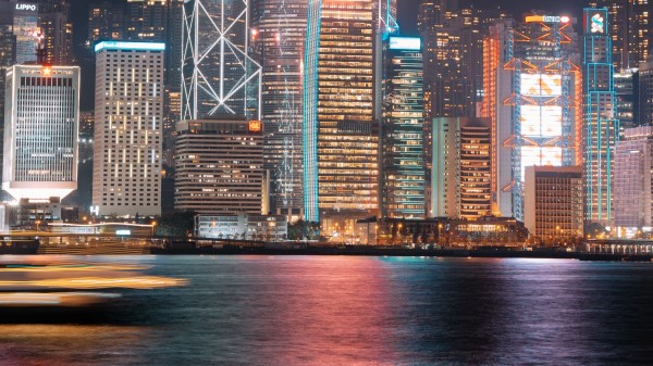 Night City Buildings Lights Picture wallpaper