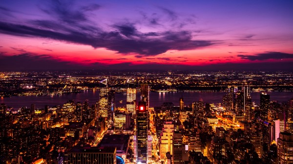 Night City City Lights Metropolis Wallpaper