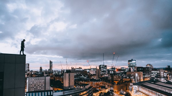 Night City Overview Top View wallpaper