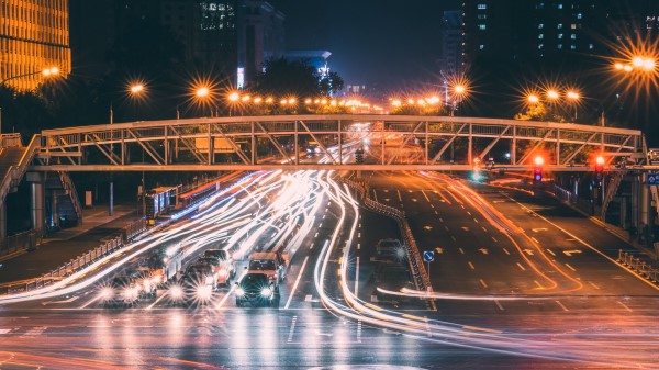 Night Road Neon Wallpaper