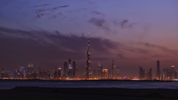 Nochnoj Gorod Panorama Gorizont Wallpaper