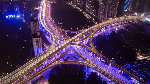 Road Night City Light Image wallpaper