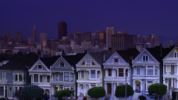 Usa San Francisco Night Blue Sky Moo Wallpaper