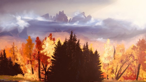 Autumn Forest Art Wallpaper