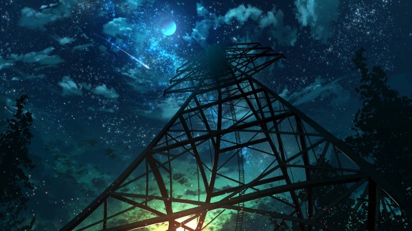 Construction Night Moon wallpaper